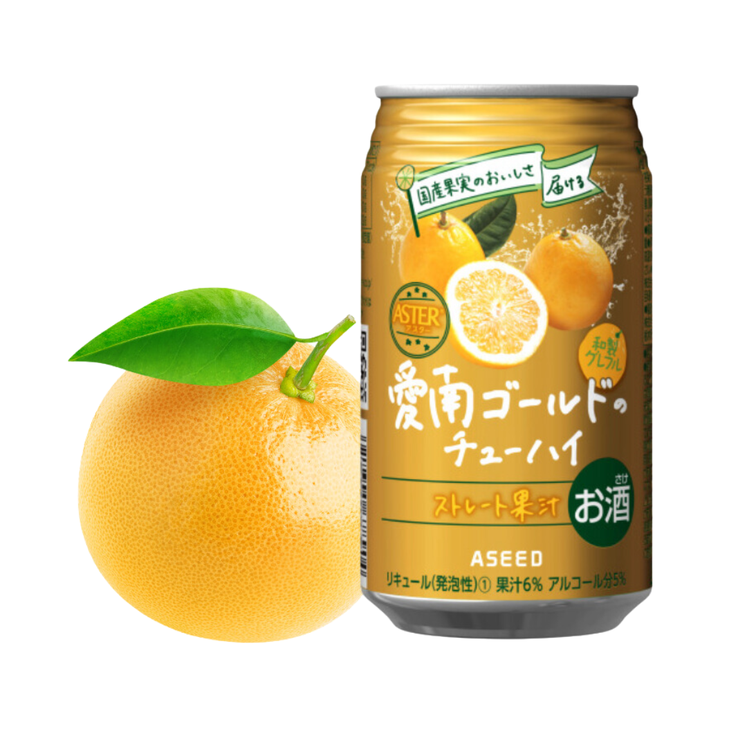 ASTER Ainan Gold (Grape Fruit) Chuhai 350ml x 4ea (BBD: 28/Oct/2025)