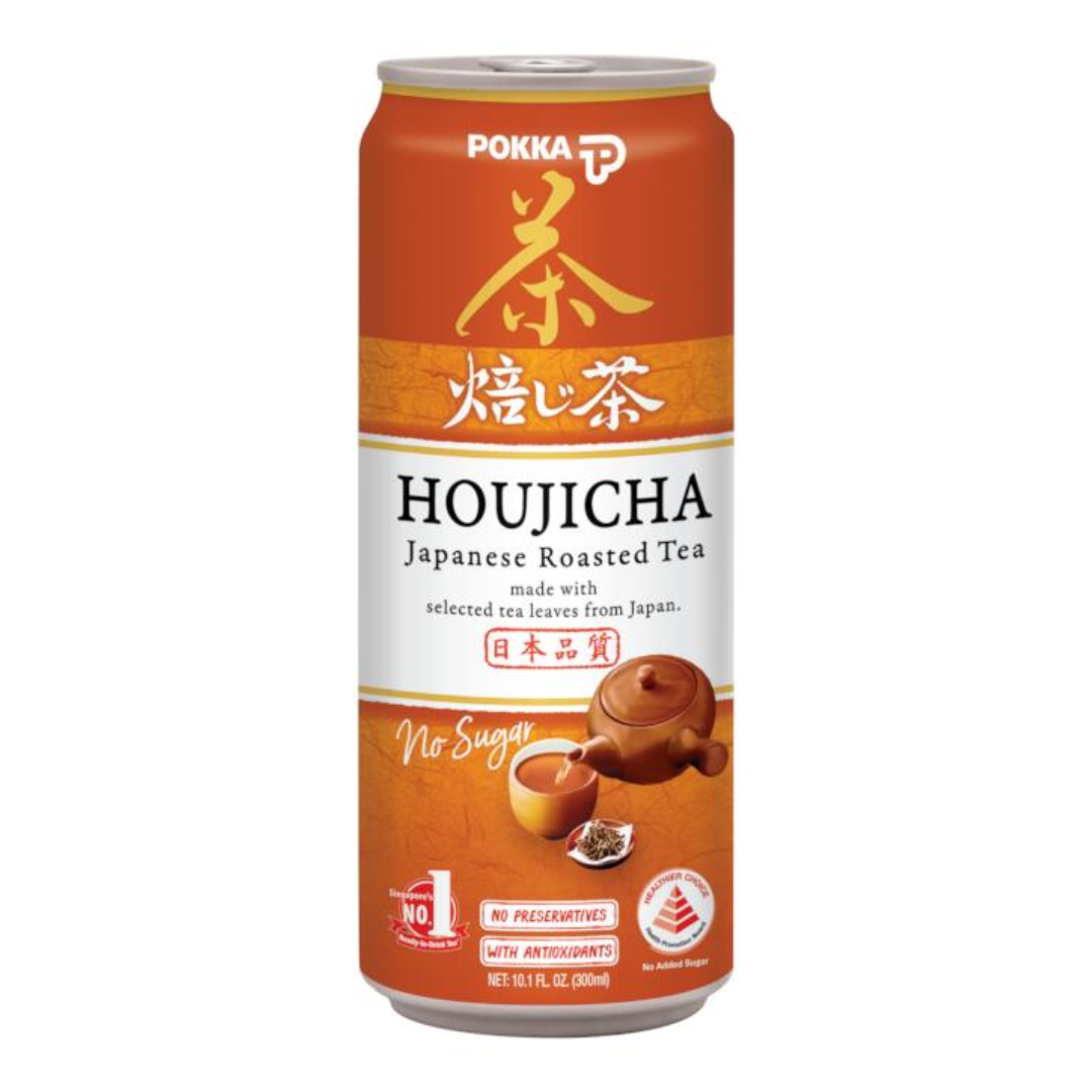 POKKA Hojicha Tea 300ml 24cans (BBD: 15/Dec/2025)