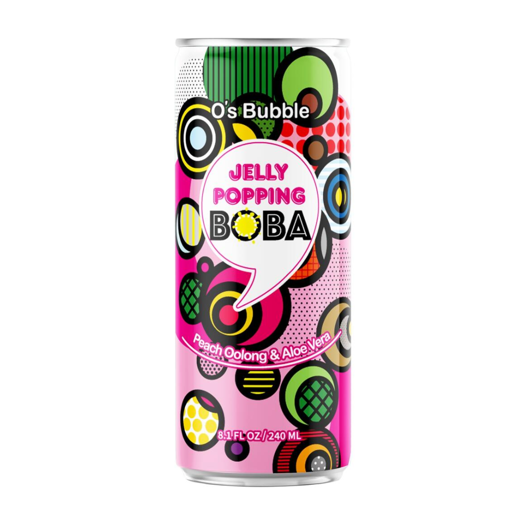 O'S BUBBLE Peach Oolong Tea Can 240ml x 6ea (BBD: 10/Nov/2025)
