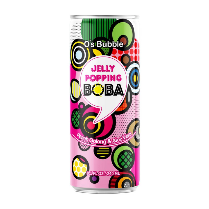O'S BUBBLE Peach Oolong Tea Can 240ml x 6ea (BBD: 10/Nov/2025)