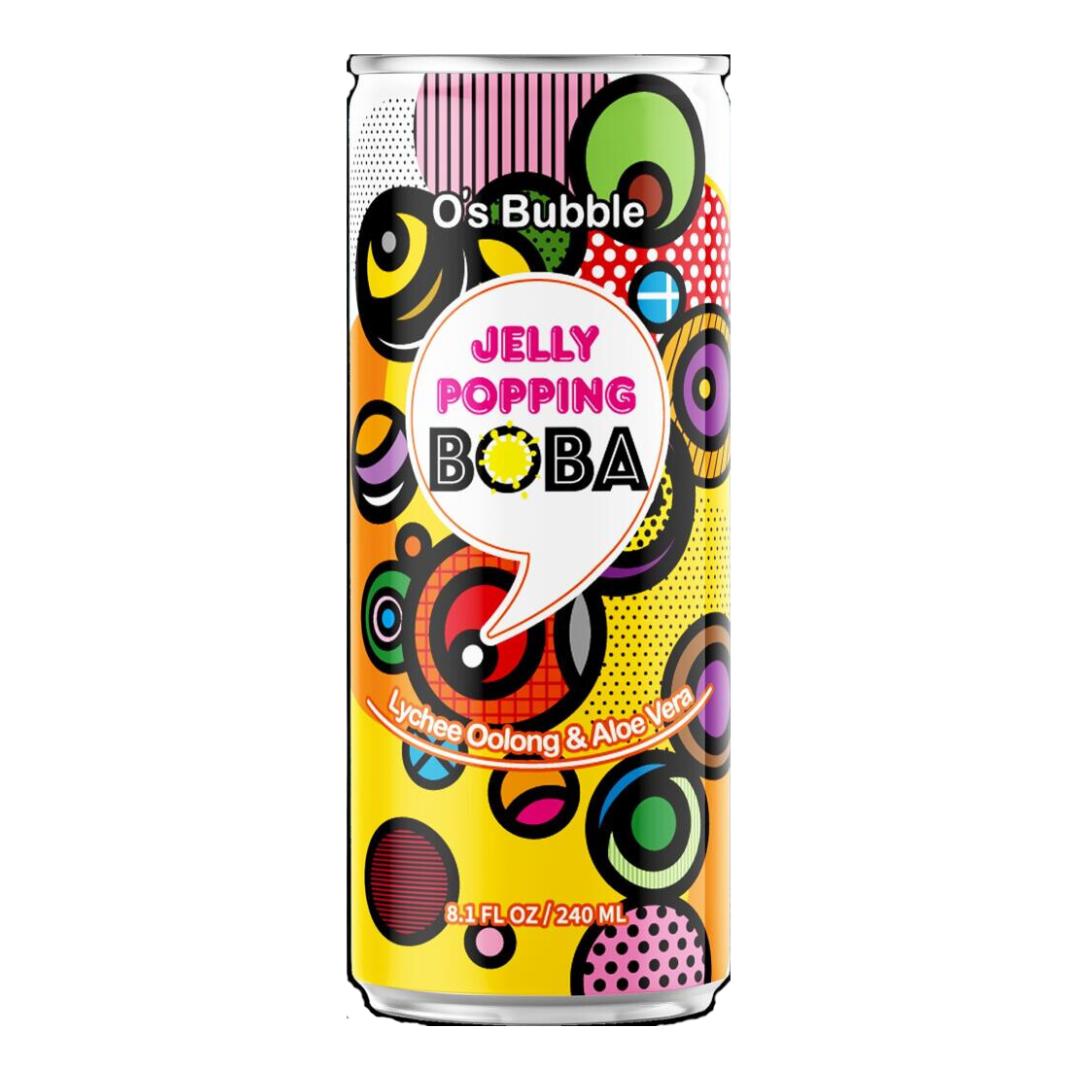 O'S BUBBLE Lychee Oolong Tea Can 240ml x 6ea (BBD: 10/Nov/2025)