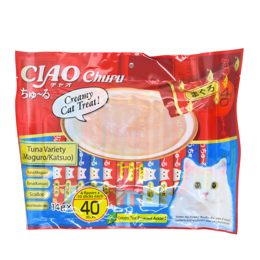 CIAO Chu-ru Variety Tuna and Bonito Variety 40pc 560g (pet food)