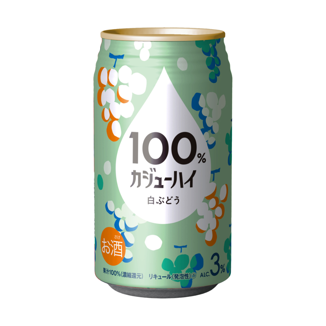 KAJU HI Shirobudo(White Grape) CHUHAI CAN 340ml x 4ea