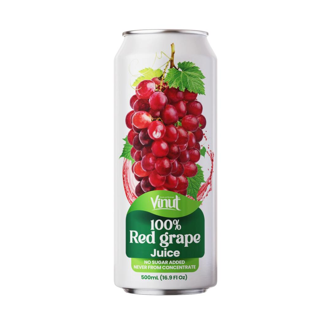 VINUT 100% Red Grape Juice CAN 500ML x 6ea