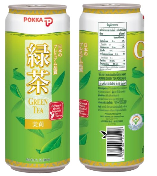 POKKA Jasmine Green Tea  Sleek Can 300ml x 24ea