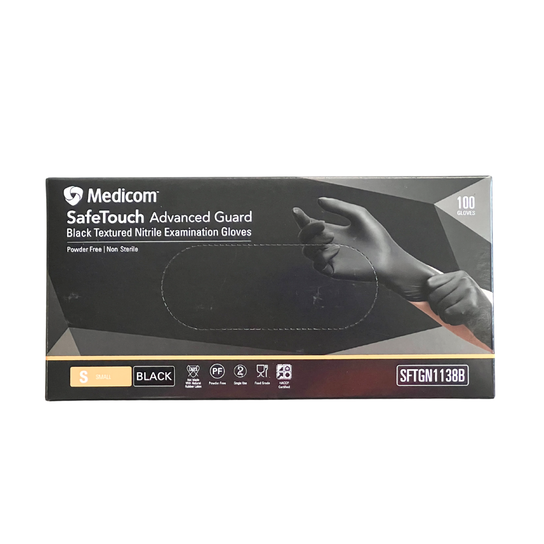 Gloves Black Nitrile Gloves S 100pc