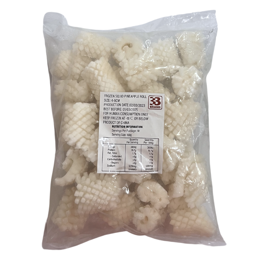 B&E Pineapple Cut Squid 1kg