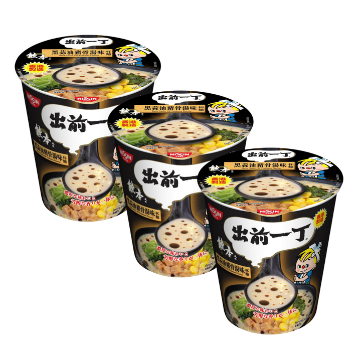 NISSIN DR Black Garlic Oil Tonkotsu Flavour Cup 72g x 3ea