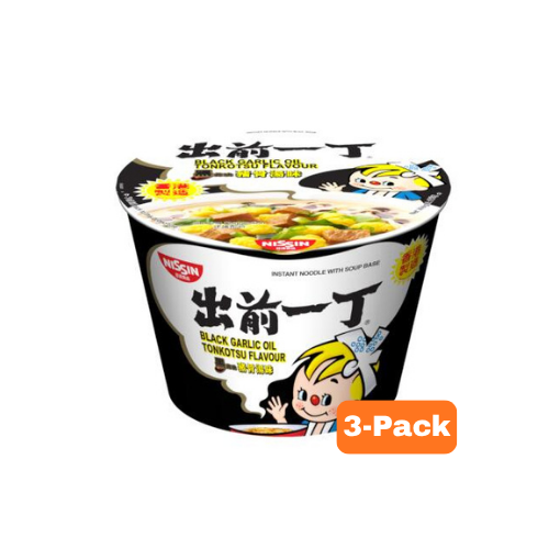 NISSIN Black Garlic Oil Tonkotsu Flavour Bowl 106g x 3pc