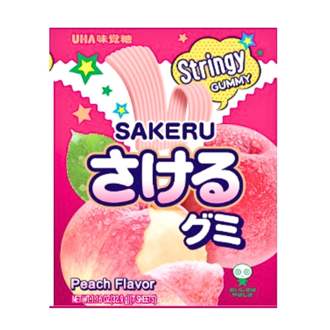 UHA Sakeru Gummy Hakuto(Peach) 7p 32.9g