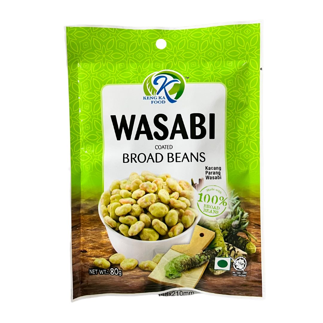 KENG KA Wasabi Coated Broad Beans 80g