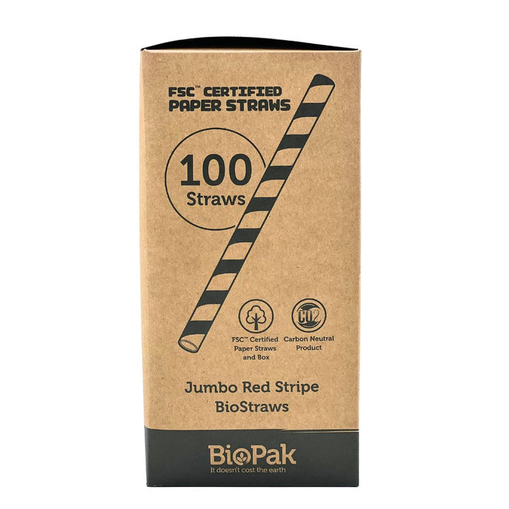 Bio Jumbo RED Straw 100pc
