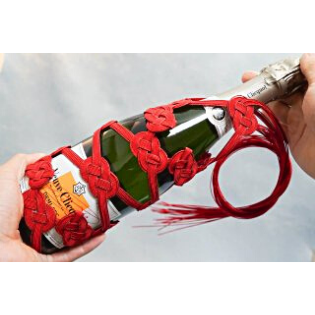 Mizuhiki Bottle Holder Red