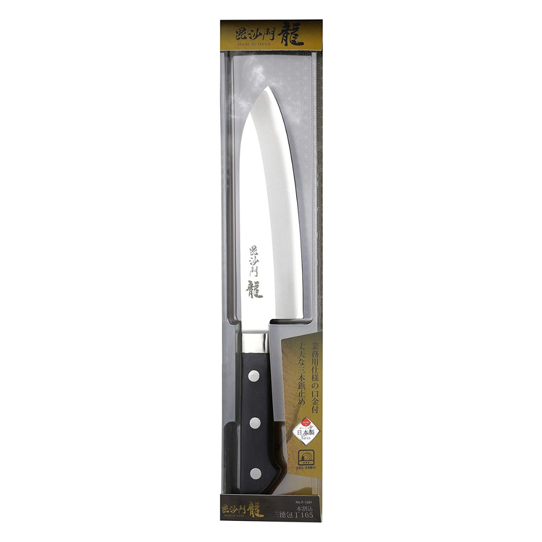 Ryu Hon Warikomi Santoku Knife 165mm
